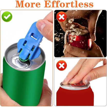 24 Pcs Manual Easy Can Opener Colorful Drink Can Protector Cap Leakproof Soda Top Ring Opener Tool Premium Plastic Shields Prevent Dust Can Openers for Pop Coke Beer Soda Drink Aluminum Beverage